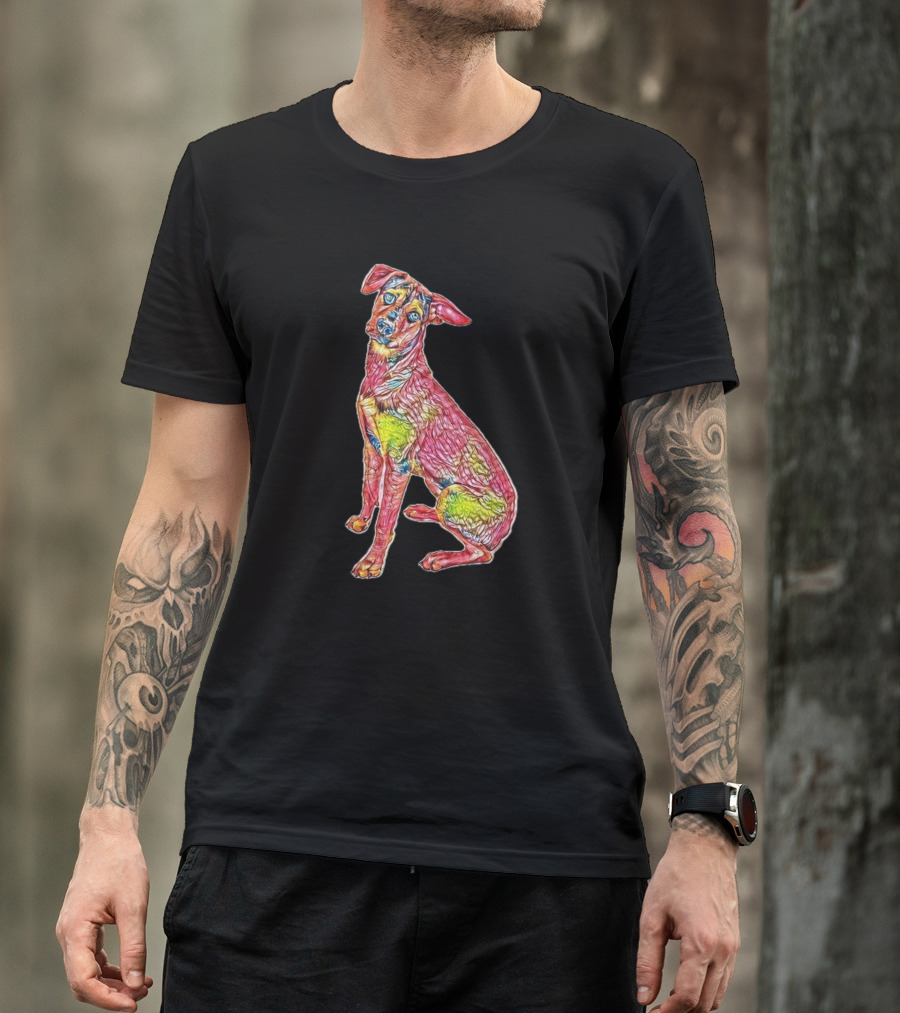 Colorful Mixed Breed Rescue Dog T-Shirt