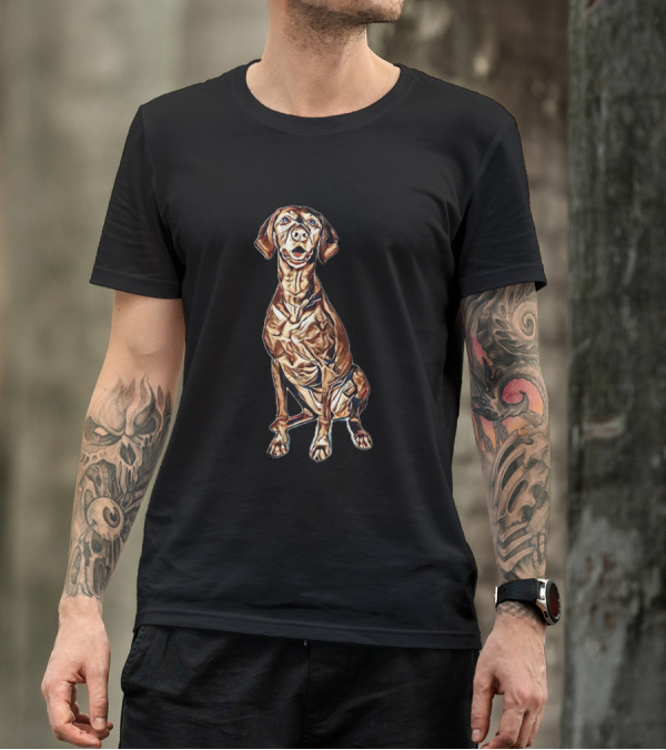 Cute Vizsla Dog Sitting T-Shirt