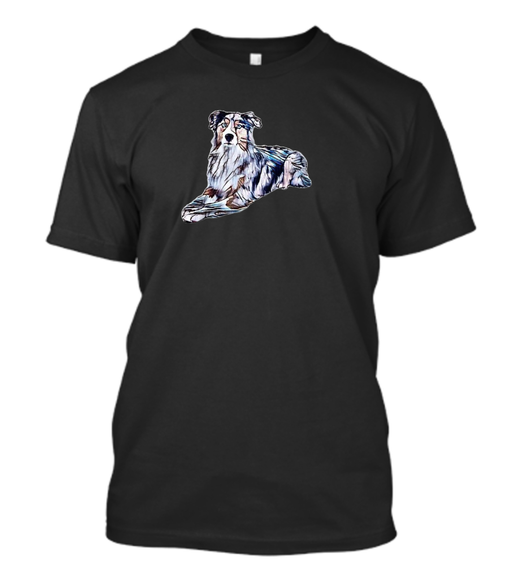 A Gorgeous Australian Shepherd Artful Canine T-Shirt