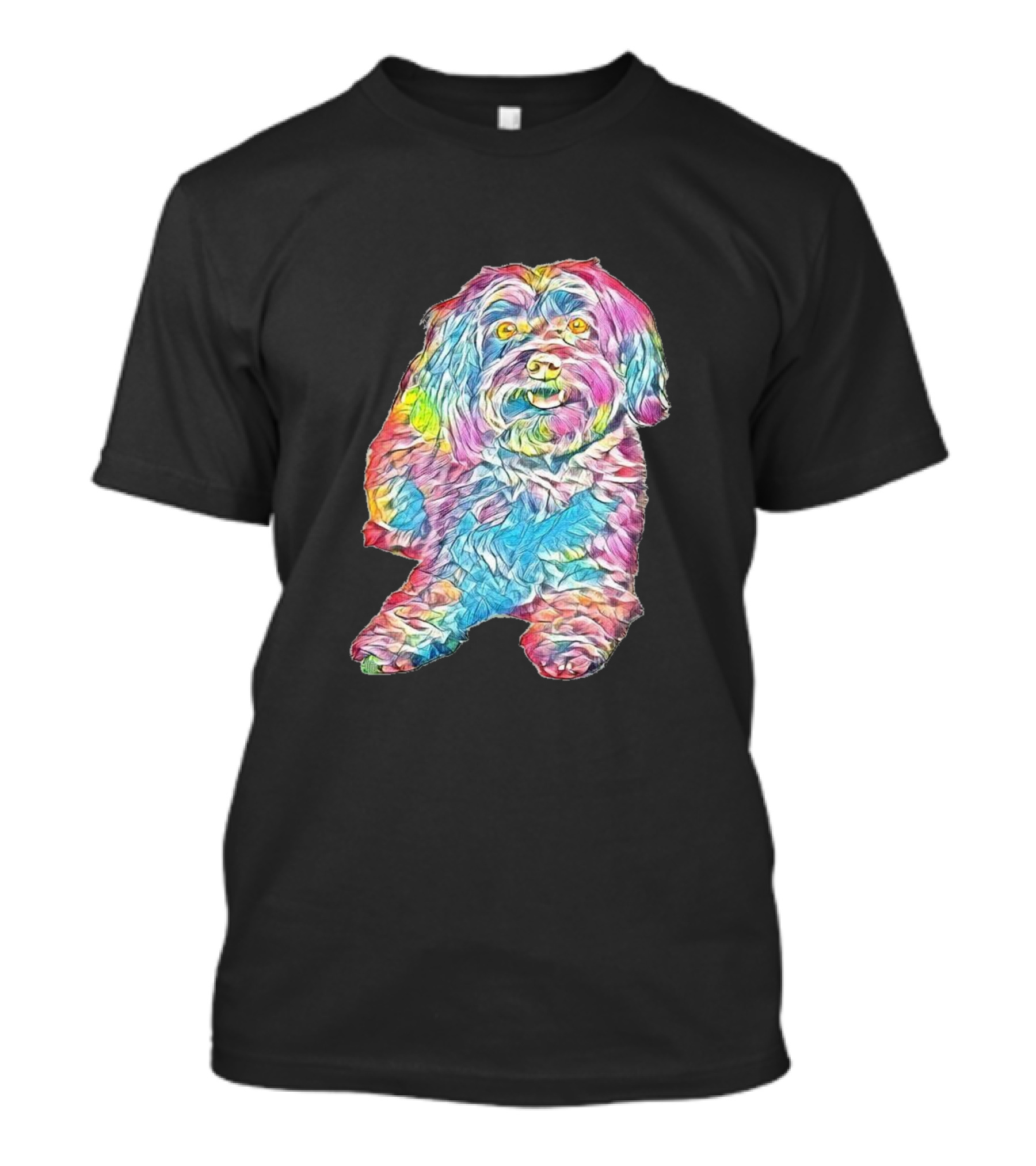 A Happy Havanese Dog Is Layin Multicolor T-Shirt