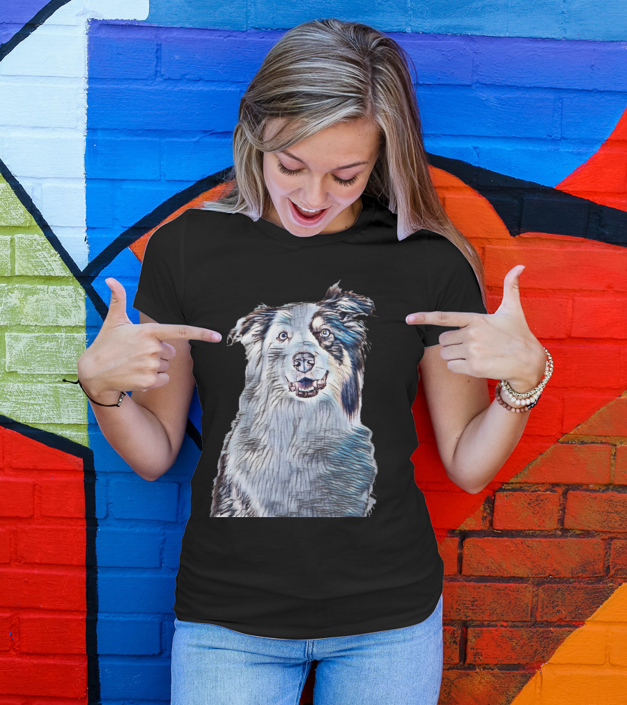 A Head Shot Of A Beautiful Dog Sketch T-Shirt