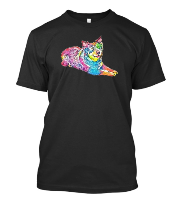 A Large Mixed Shepherd Breed Halo Of Colors T-Shirt