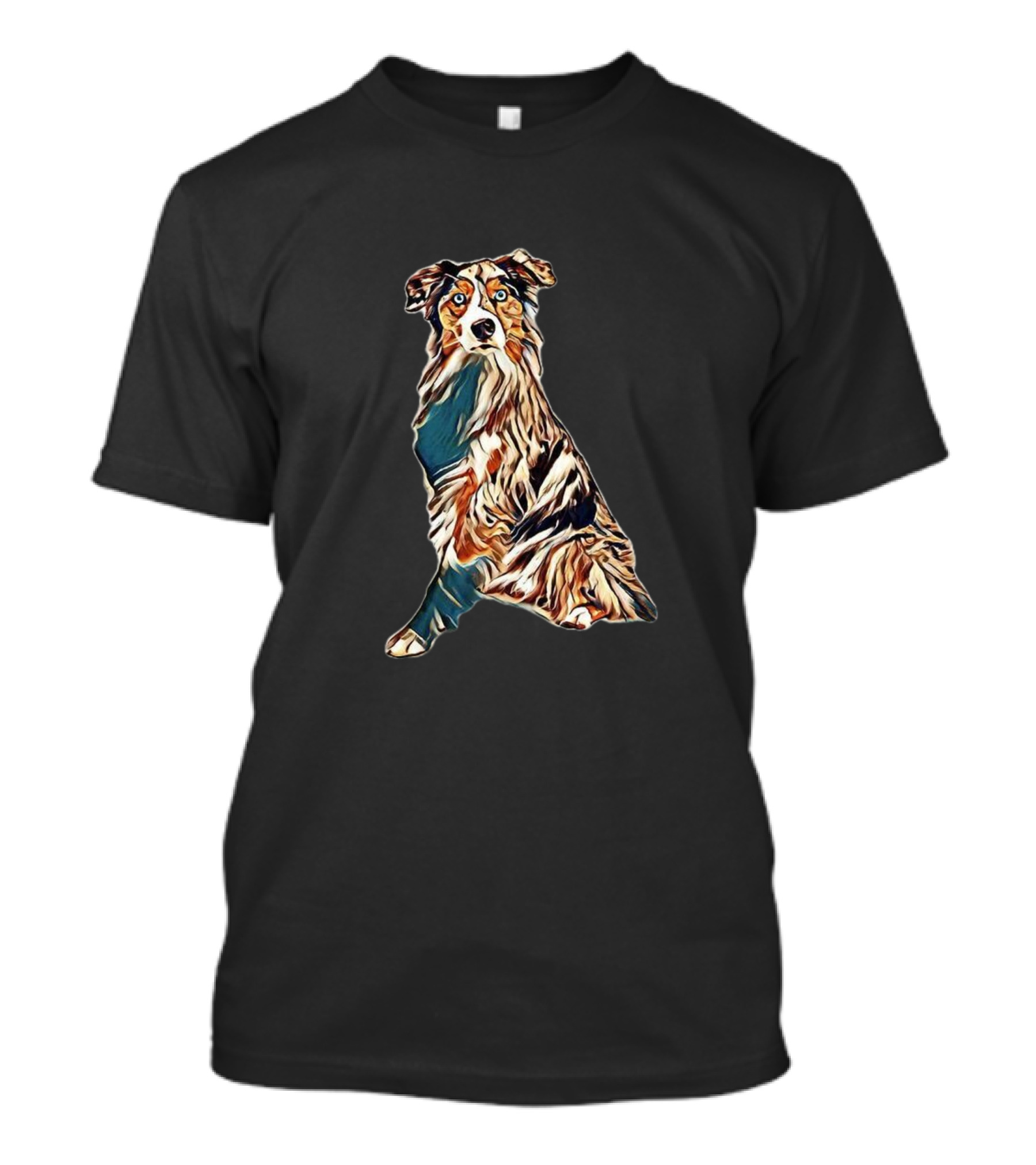 An Attentive And Beautiful Australian Shepherd Dog T-Shirt