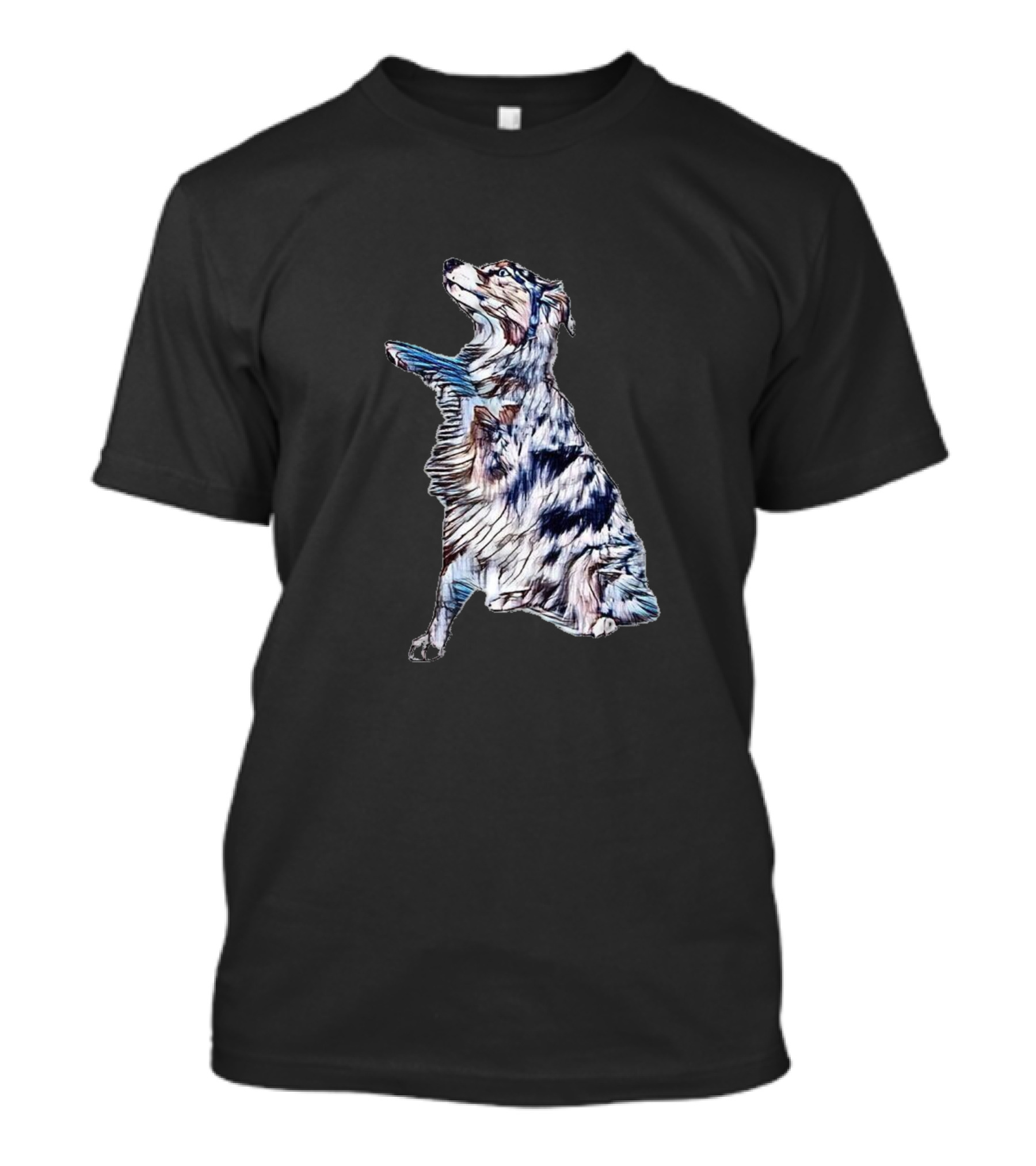 Australian Shepherd Dog Unique Art Offer T-Shirt