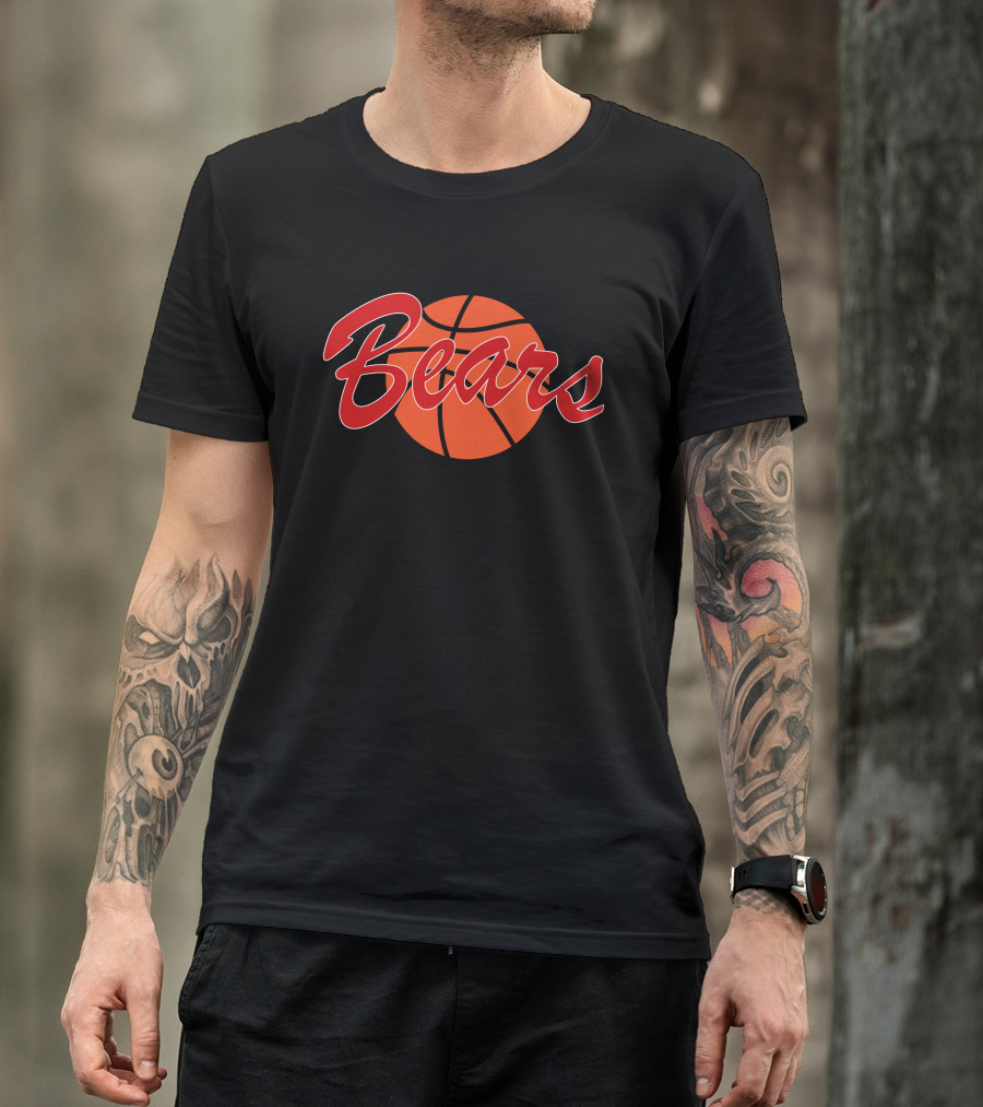 Bears Basketball Team Spirit Orange Ball T-Shirt
