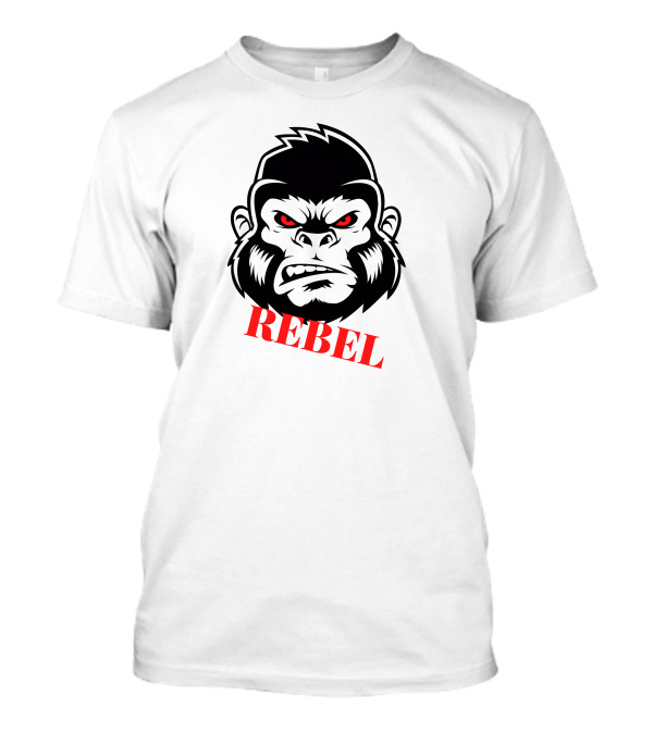 Beast Rebel Gorilla Aggressive Face Red Eyes T-Shirt