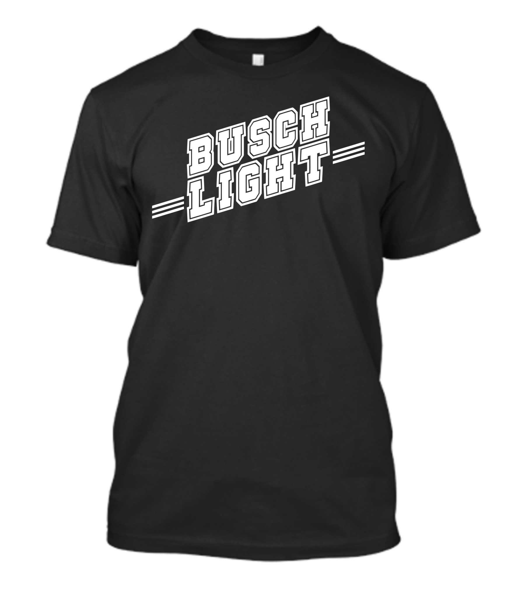 Busch Light Bold Classic Block Lettering With Stripes T-Shirt