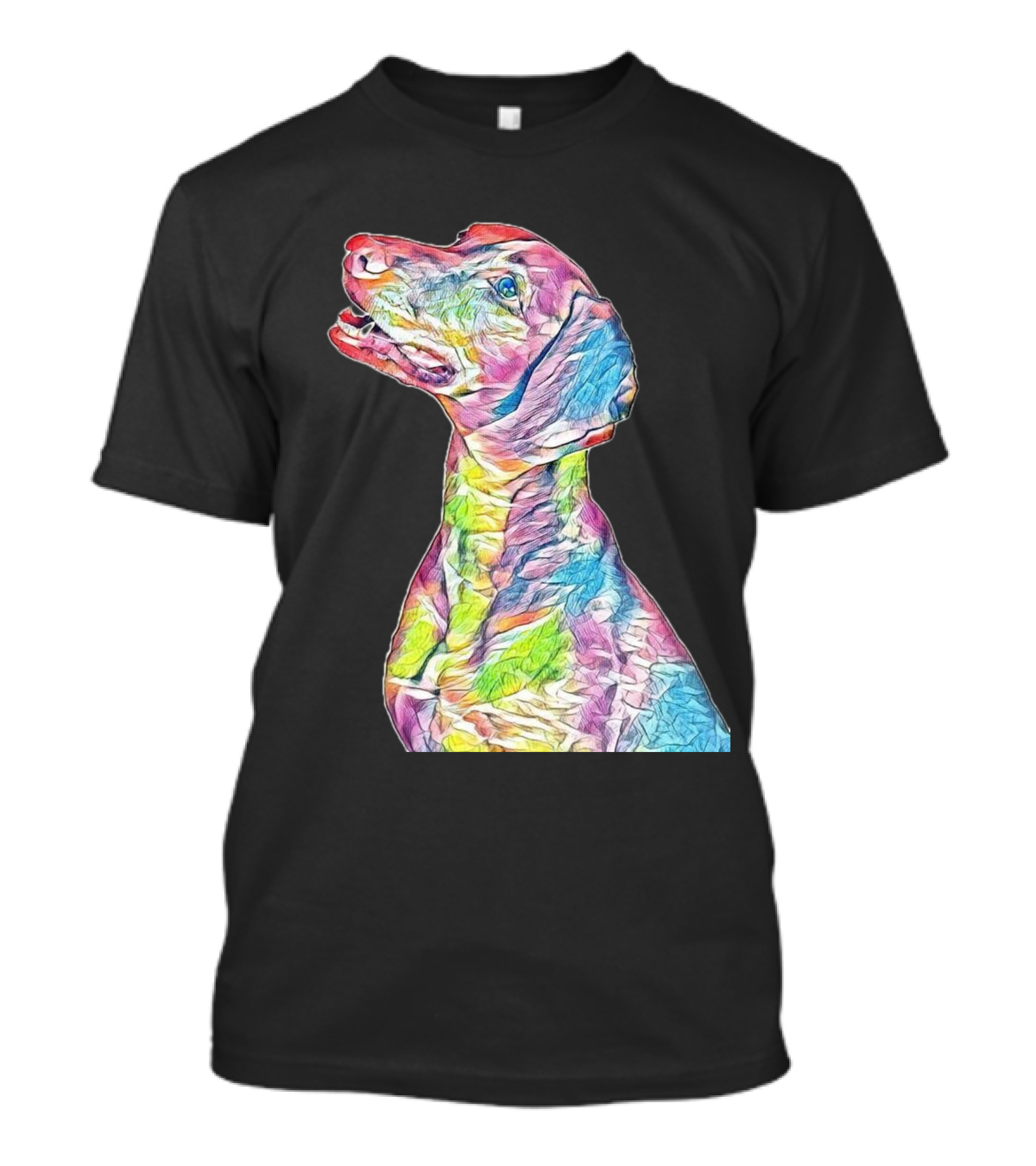 Colorful Side View Of A Vizsla T-Shirt