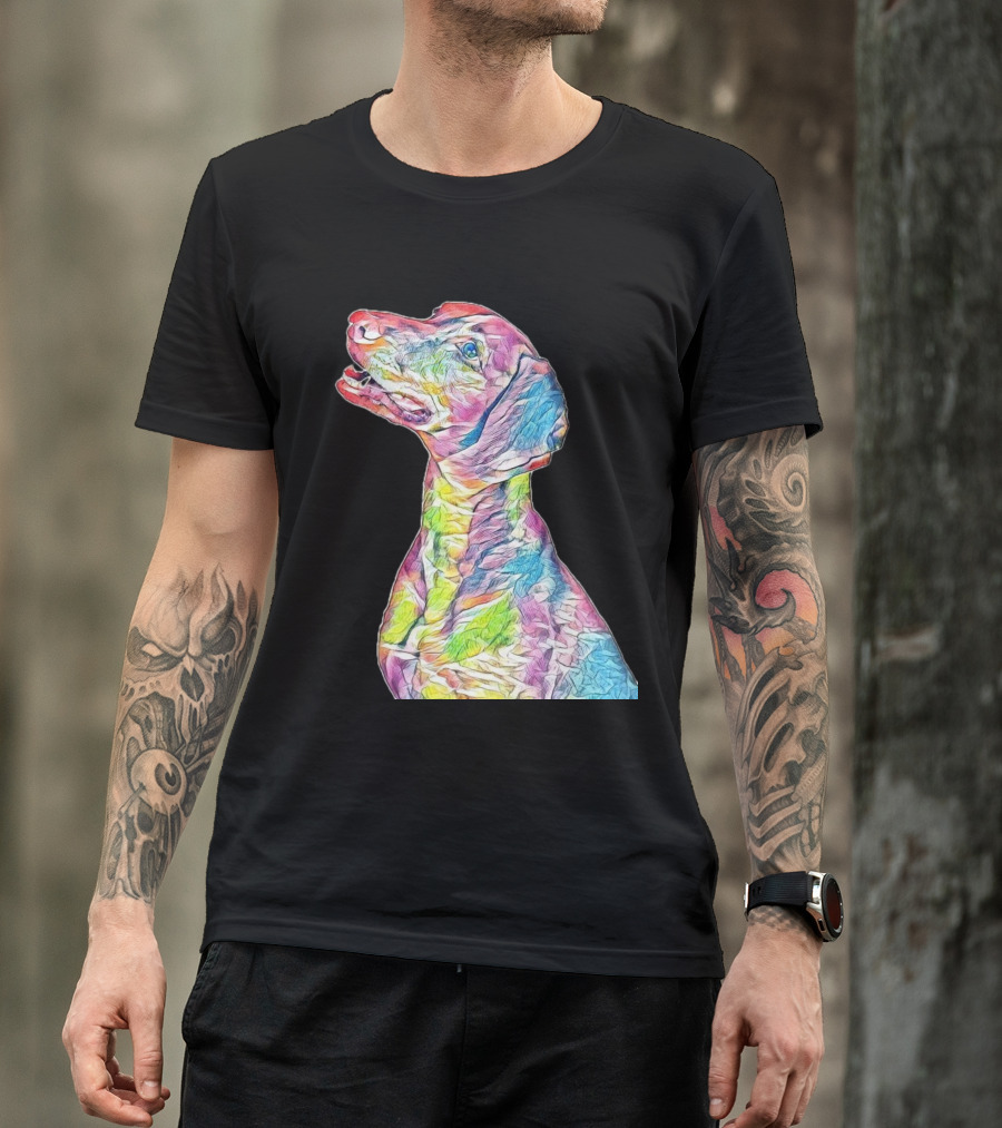 Colorful Side View Of A Vizsla T-Shirt