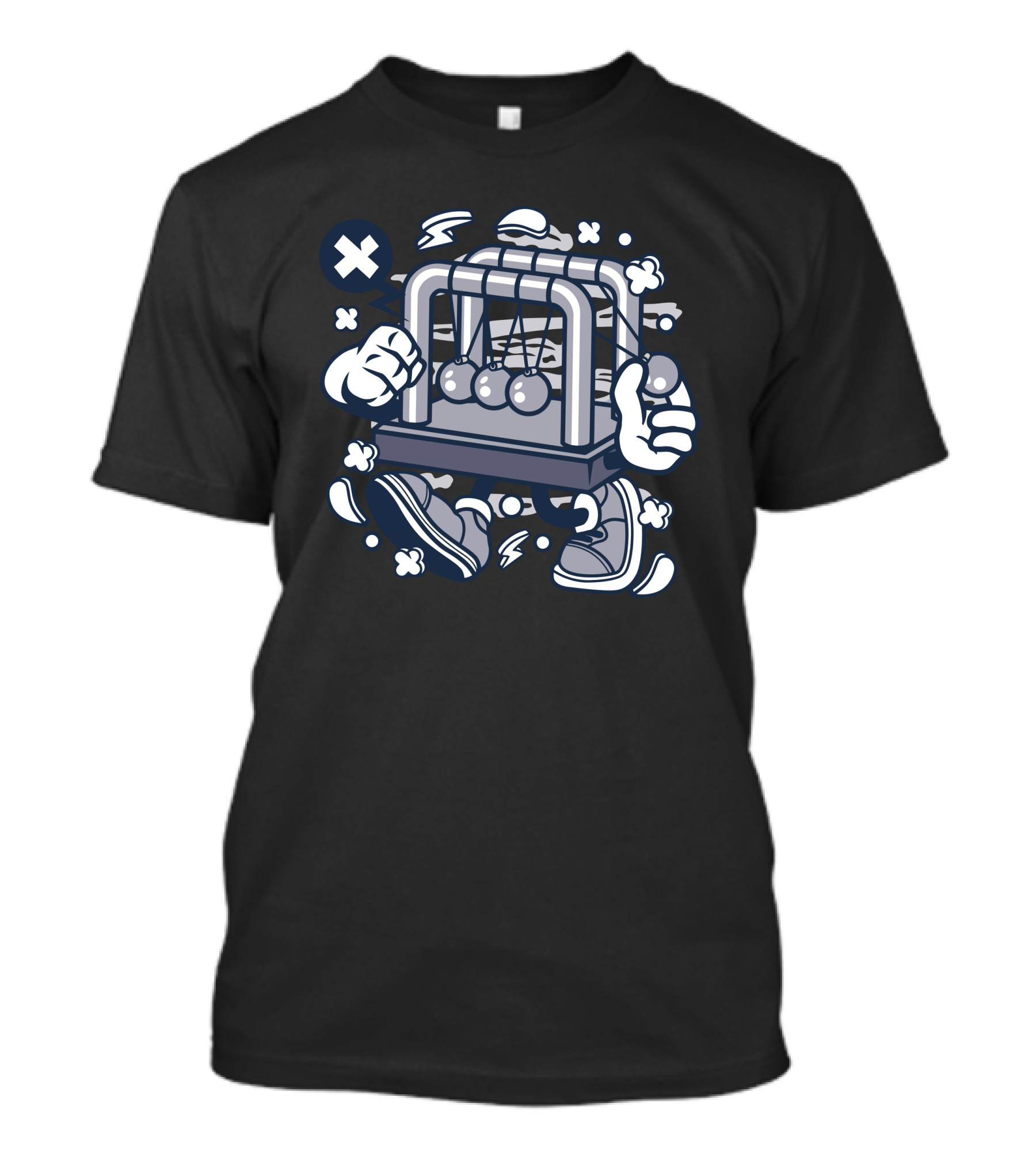 Newton's Cradle Cartoon Adventure T-Shirt