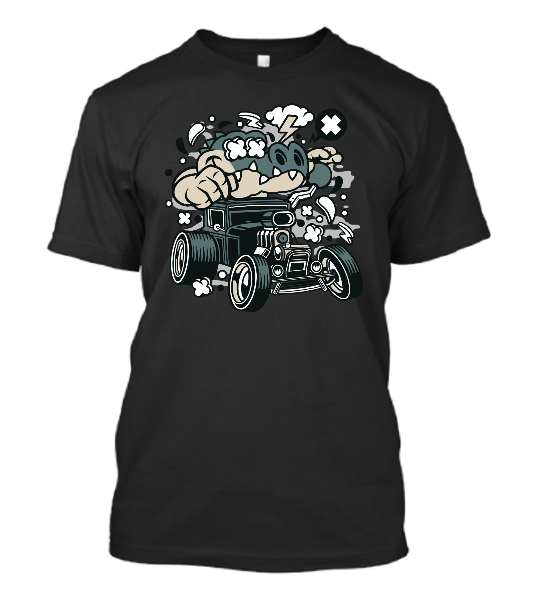 Crocodile Thunder Ride Hotrod Racing Adventure T-Shirt