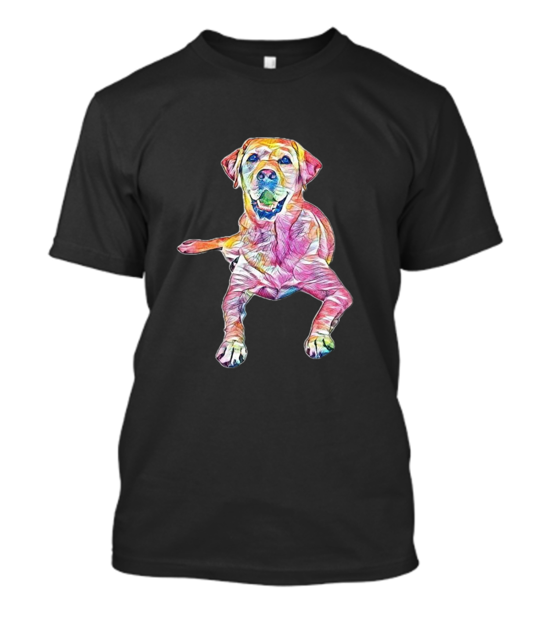 Cute Yellow Labrador Retrieve Colorful Pop T-Shirt