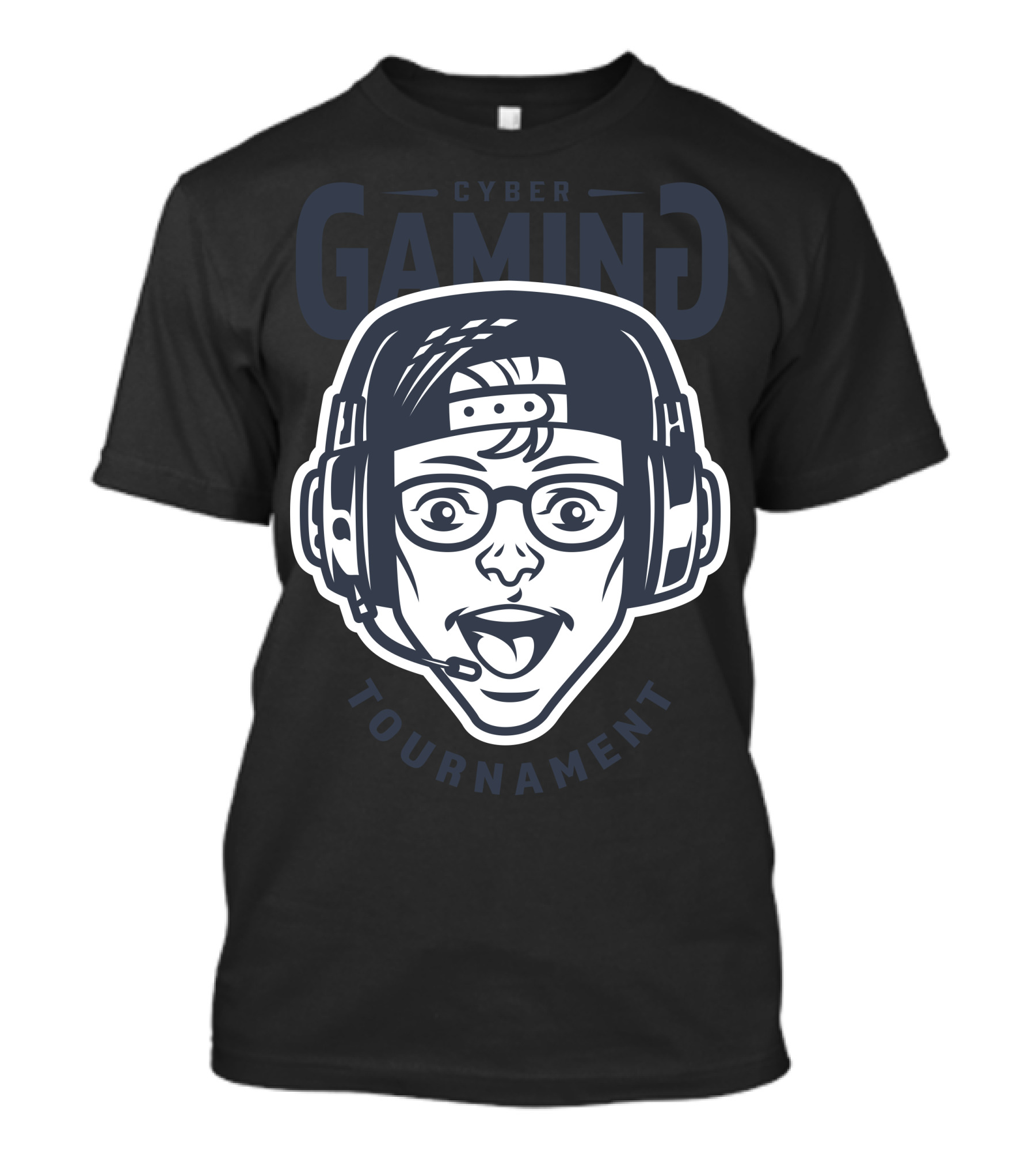 Cyber Gaming Tournament Headset Player T-Shirt