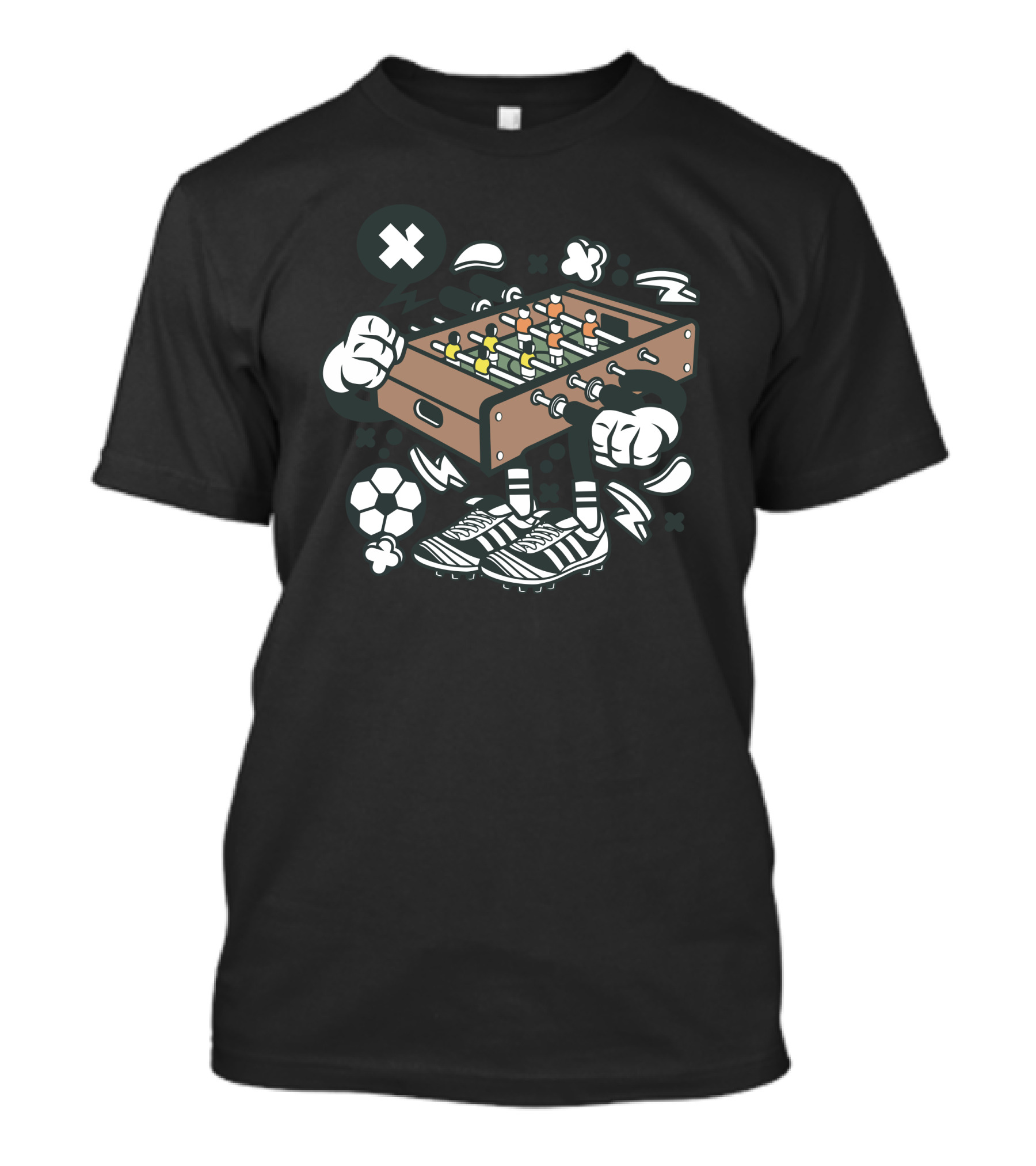 Table Soccer Animation With Shoes And Soccer Ball T-Shirt