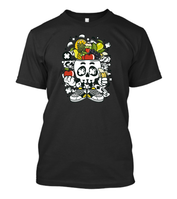 Fruit Skull Head Sneakers Apple Banana Pineapple X Eyes Berries T-Shirt