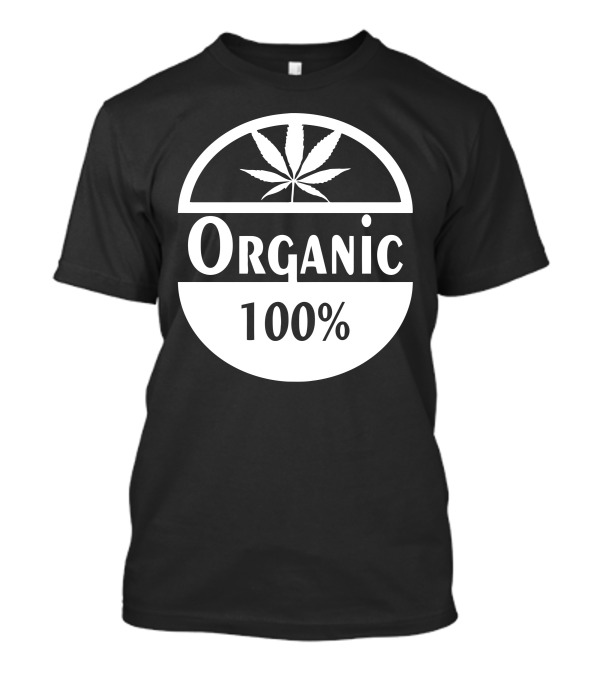 100% Organic Cannabis Leaf T-Shirt