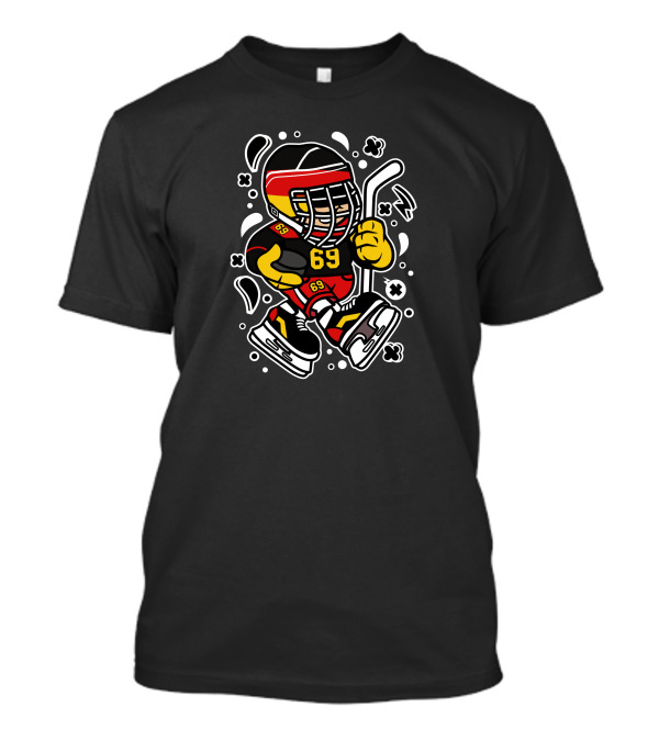 Germany Ice Hockey Cartoon Character Number 69 T-Shirt