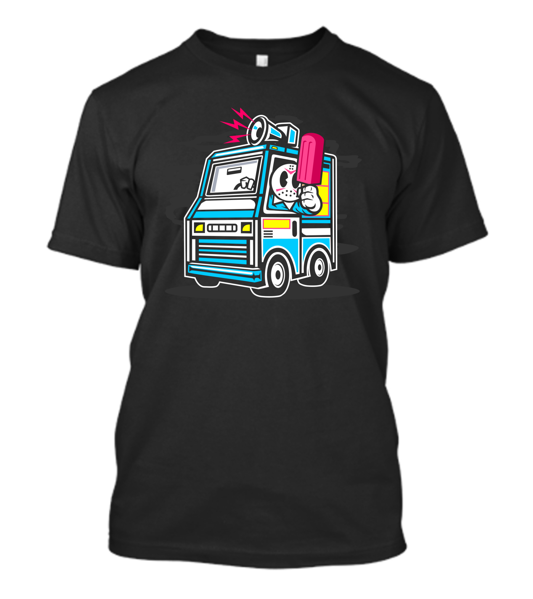 Ice Cream Truck Horror Mask Popsicle Np T-Shirt