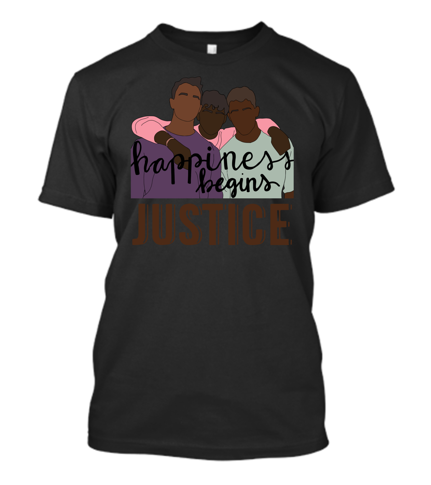 Happiness Begins Justice Trio Embrace T-Shirt