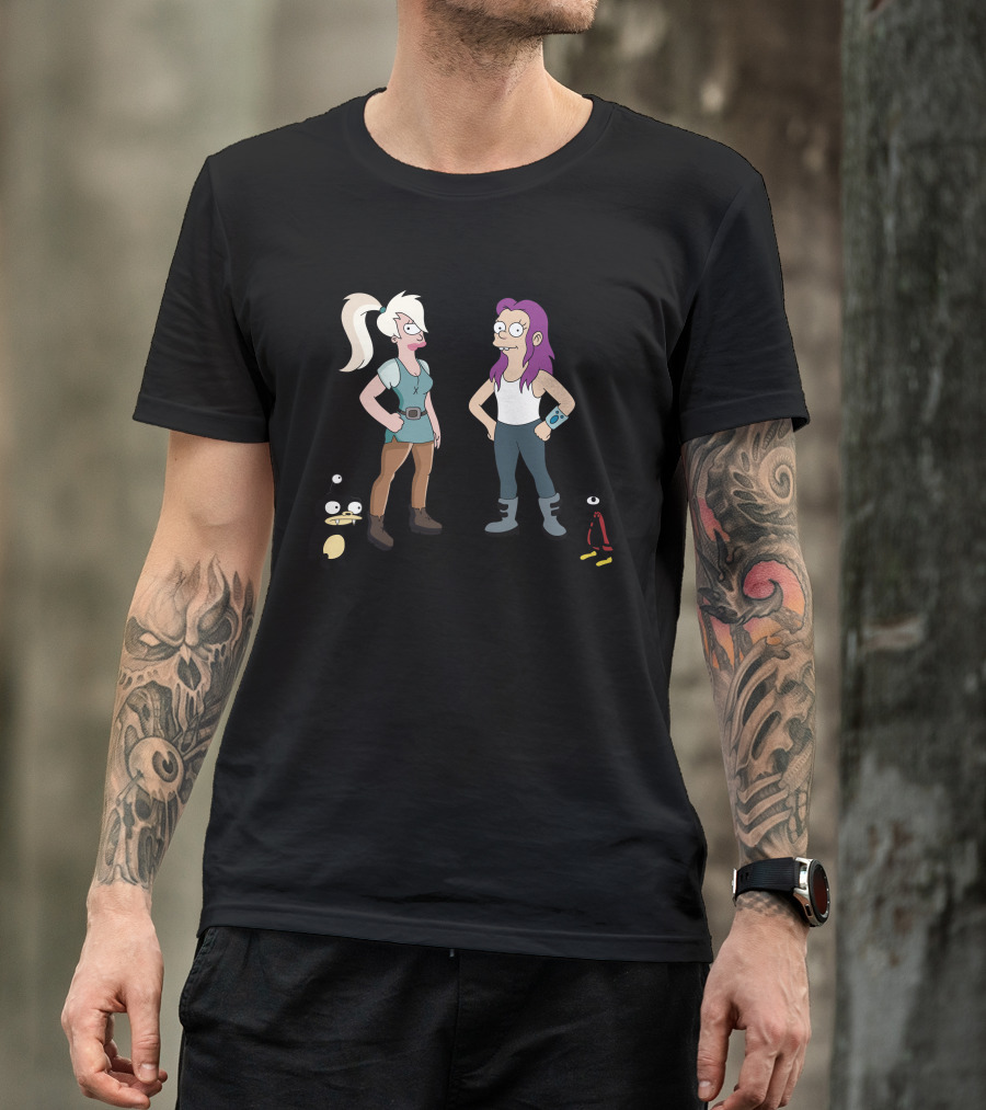 Lila Bean Characters Futurama Disenchantment Crossover T-Shirt