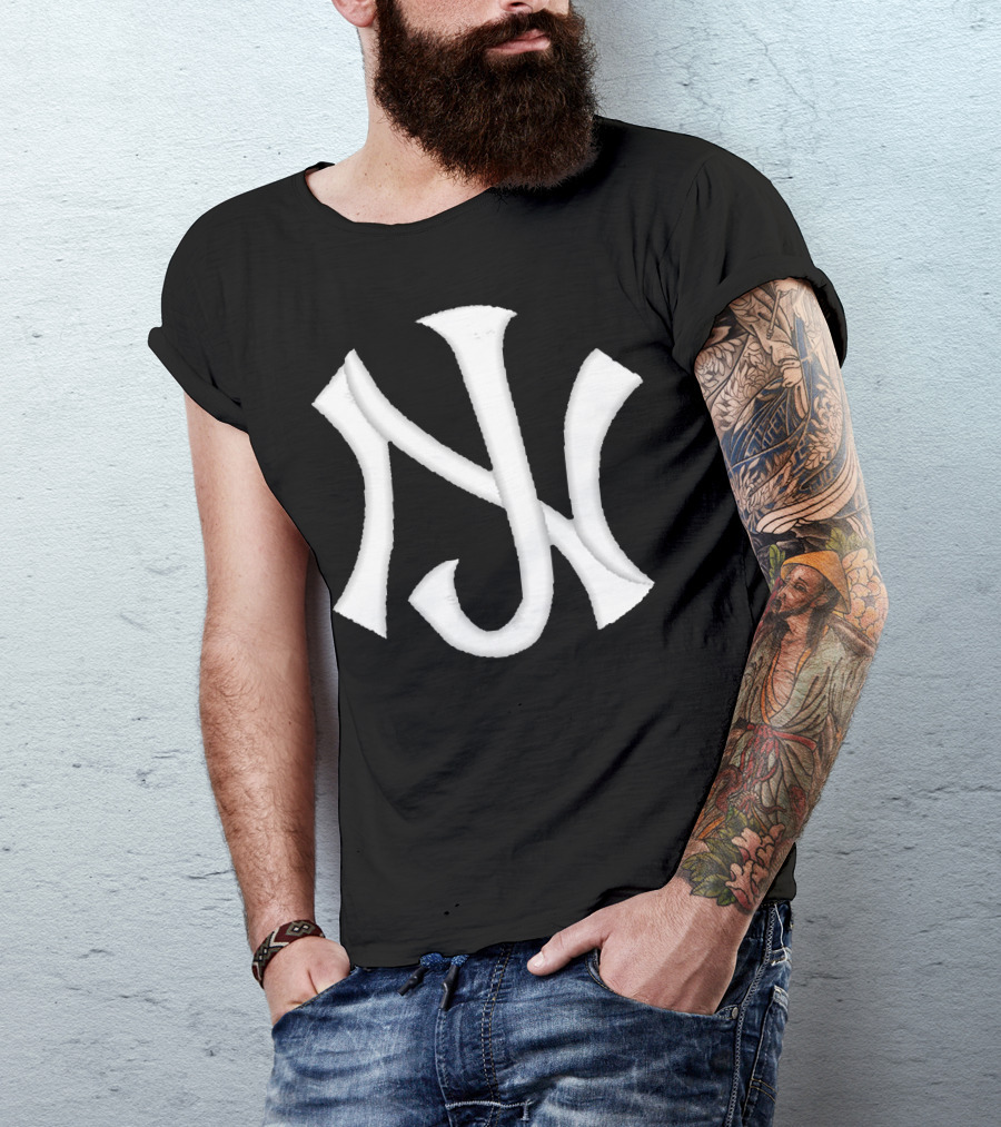 Nj New Jersey Iconic Monogram T-Shirt
