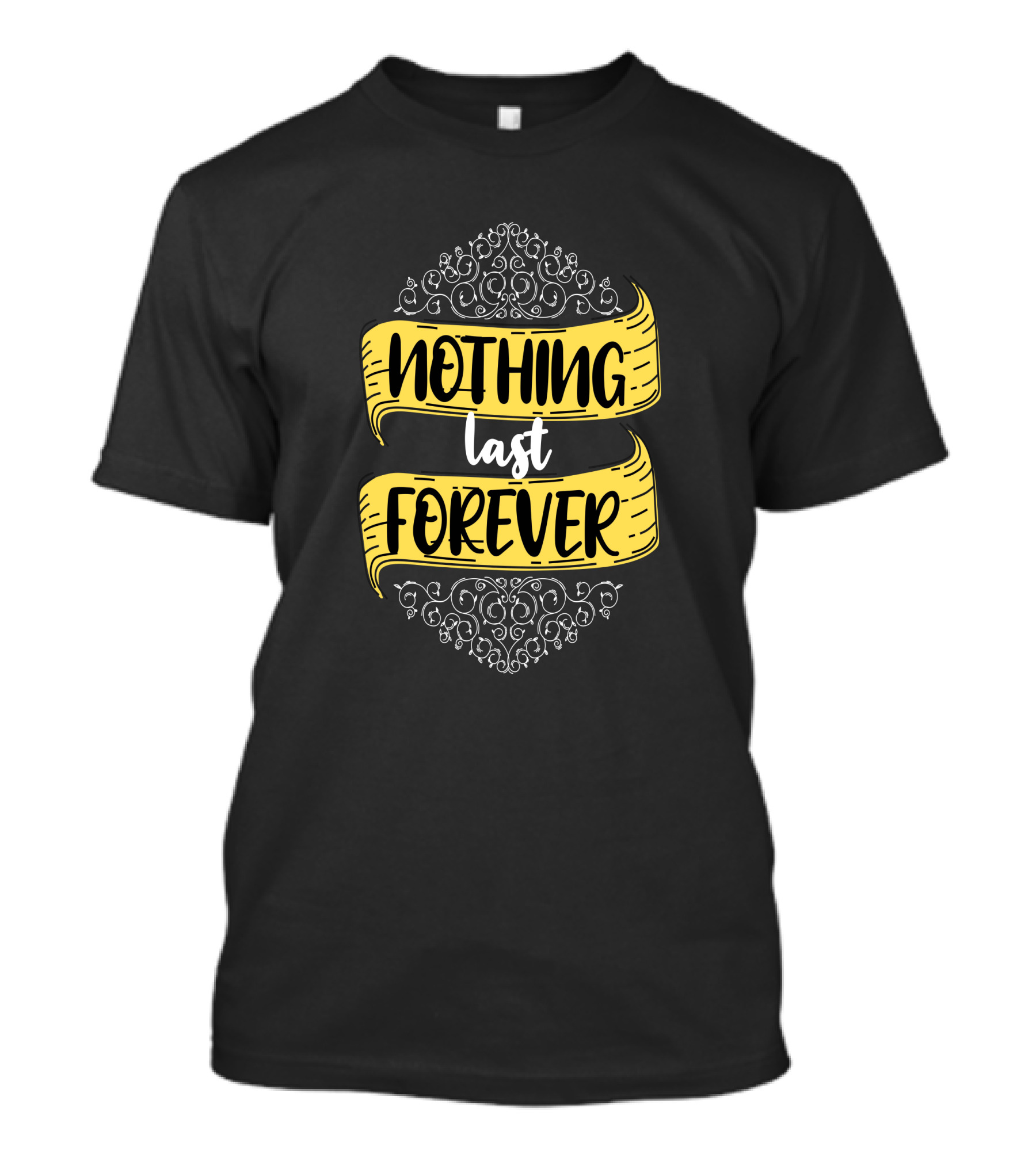 Nothing Last Forever Yellow Ribbon Flourish T-Shirt