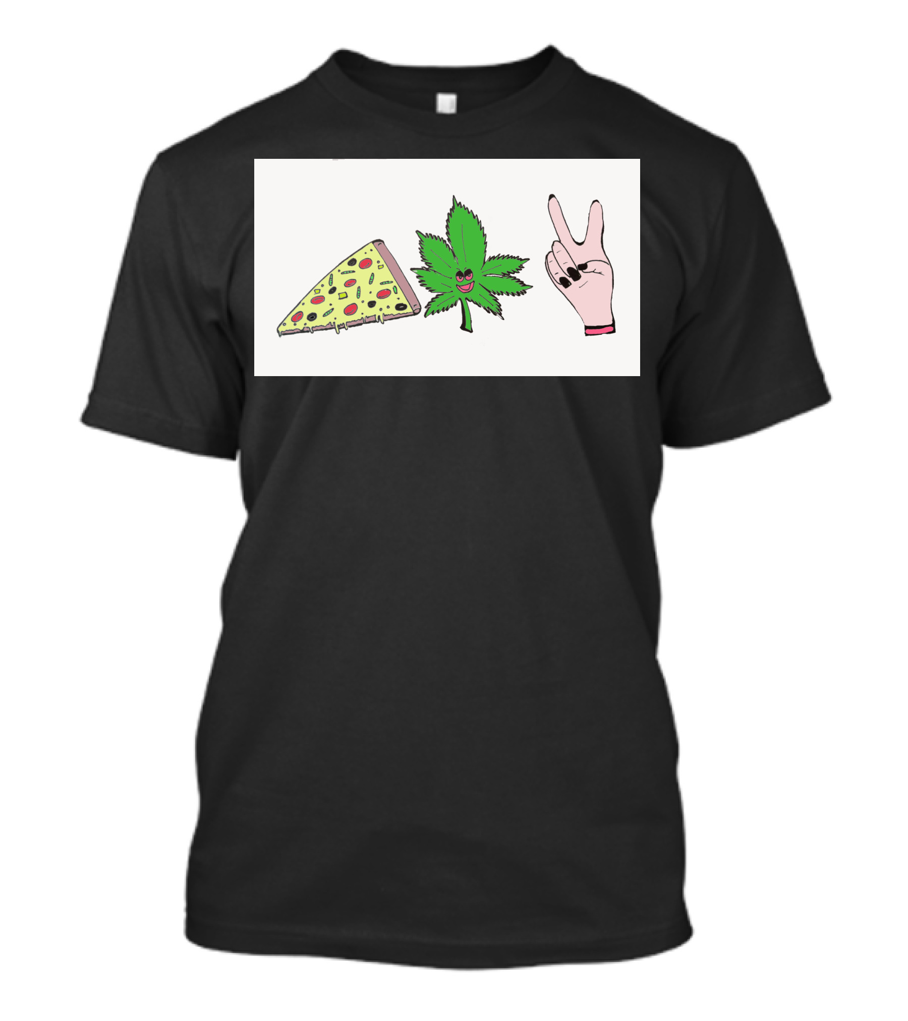 Pizza Leaf Peace Out T-Shirt