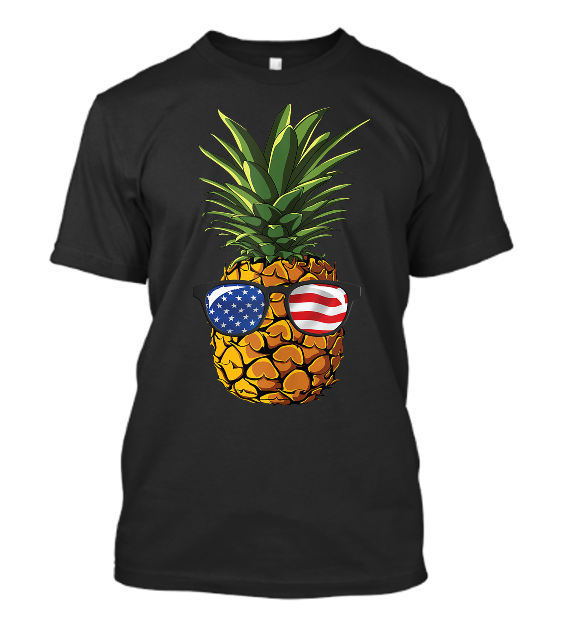 Pineapple Sunglasses American Flag 4th Of July Aloha Beaches T-Shirt