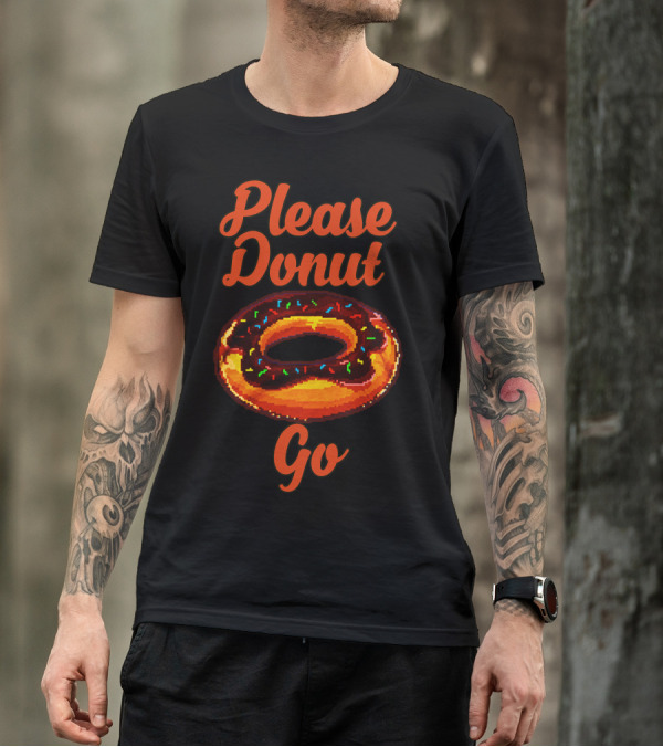 Please Donut Go Chocolate Sprinkles 8-Bit T-Shirt