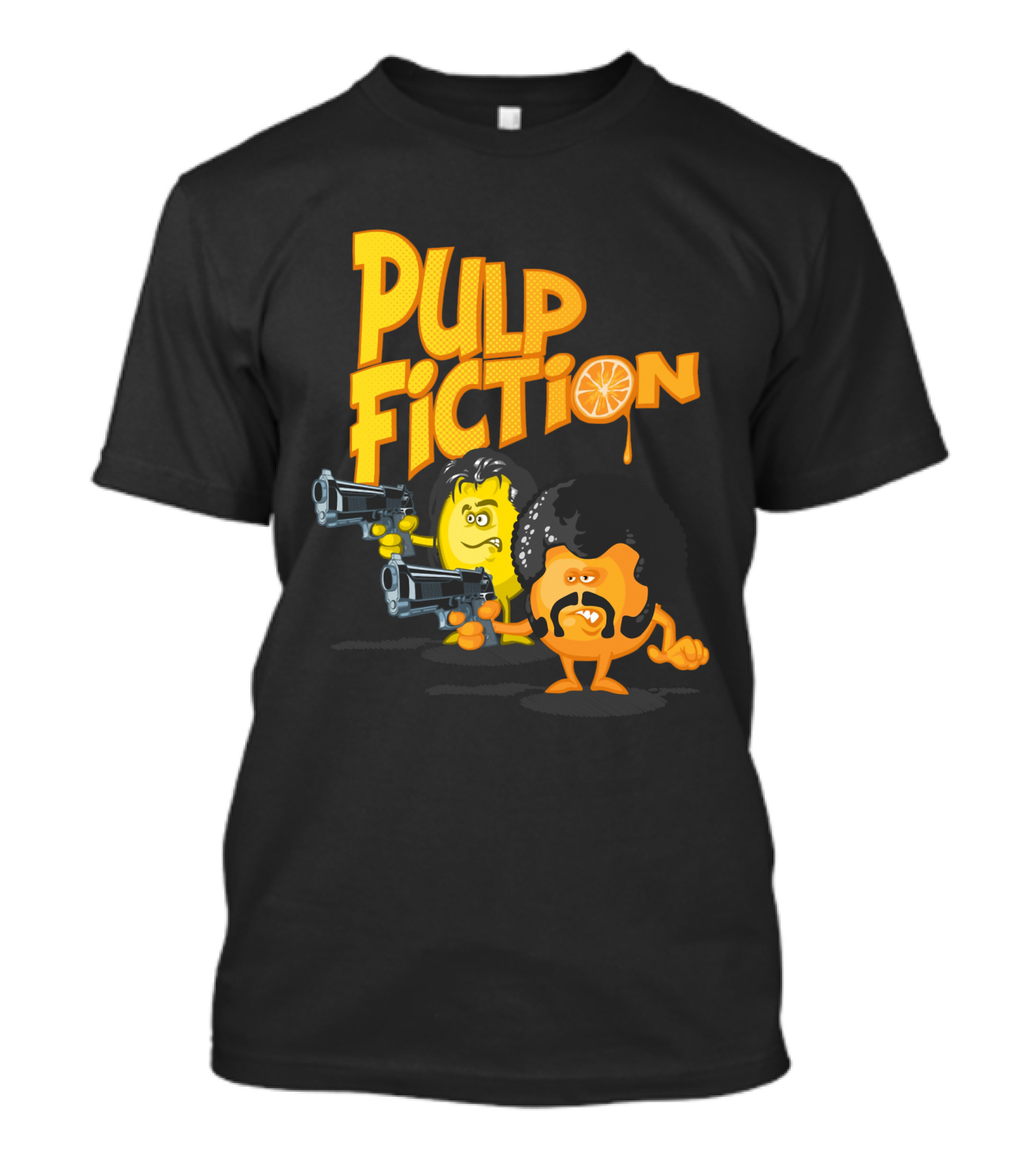 Pulp Fiction Orange Gun Characters T-Shirt