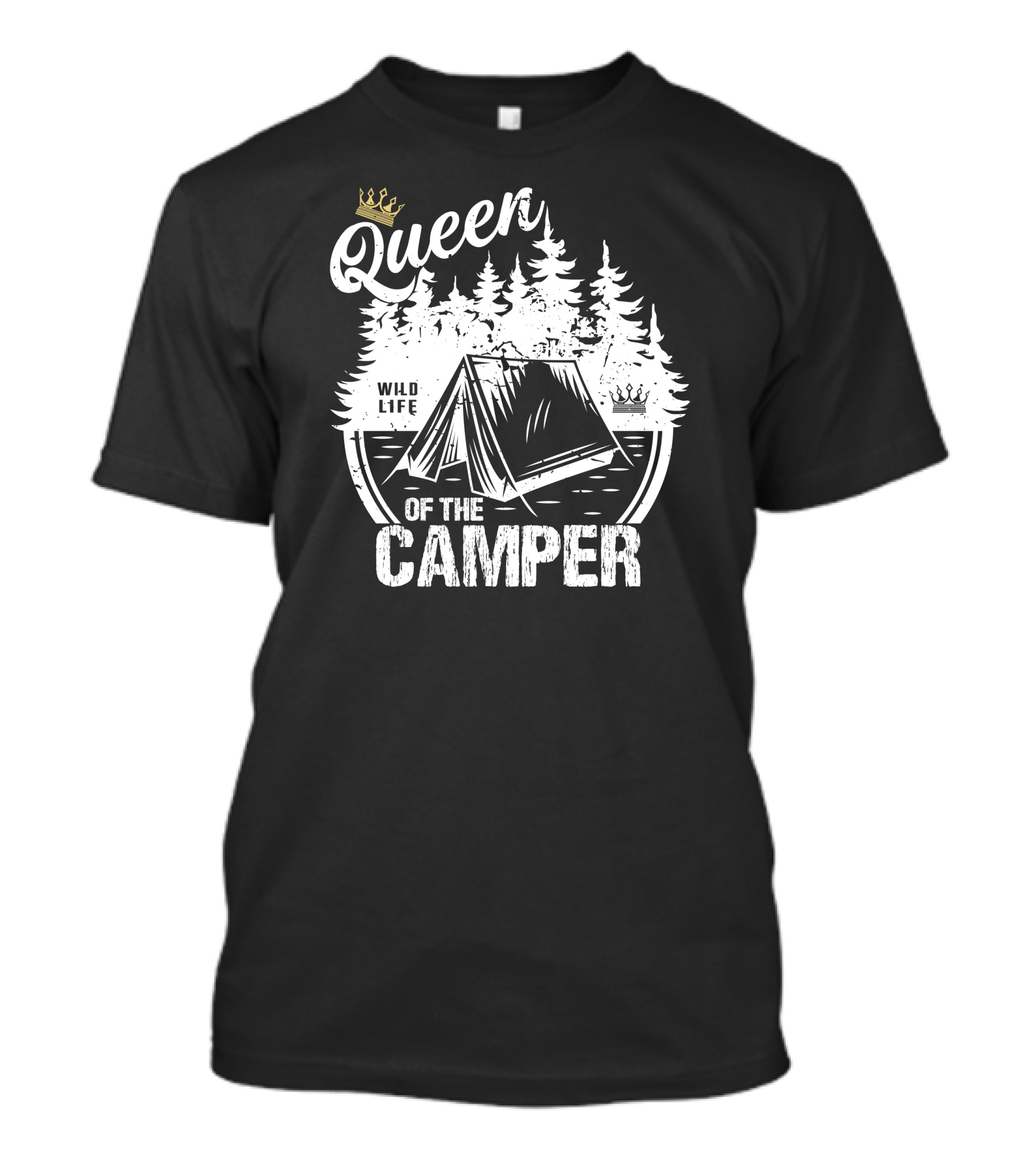 Queen Of The Camper Wild Life Camping Outdoor T-Shirt
