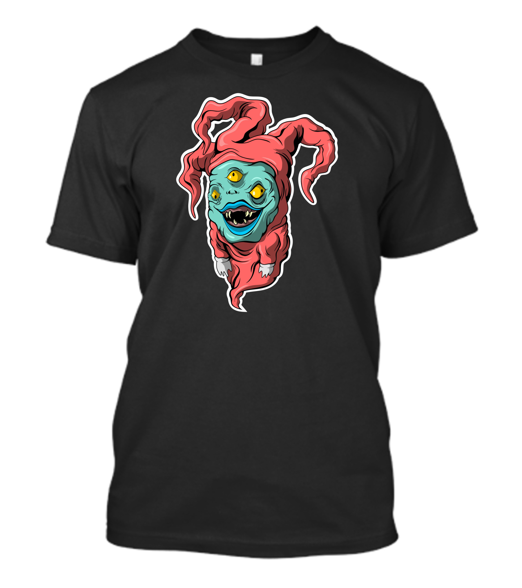 Three-Eyed Monster With Tentacle Hat T-Shirt