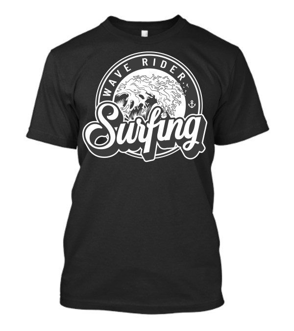 Wave Rider Surfing Wave Ocean Anchor T-Shirt