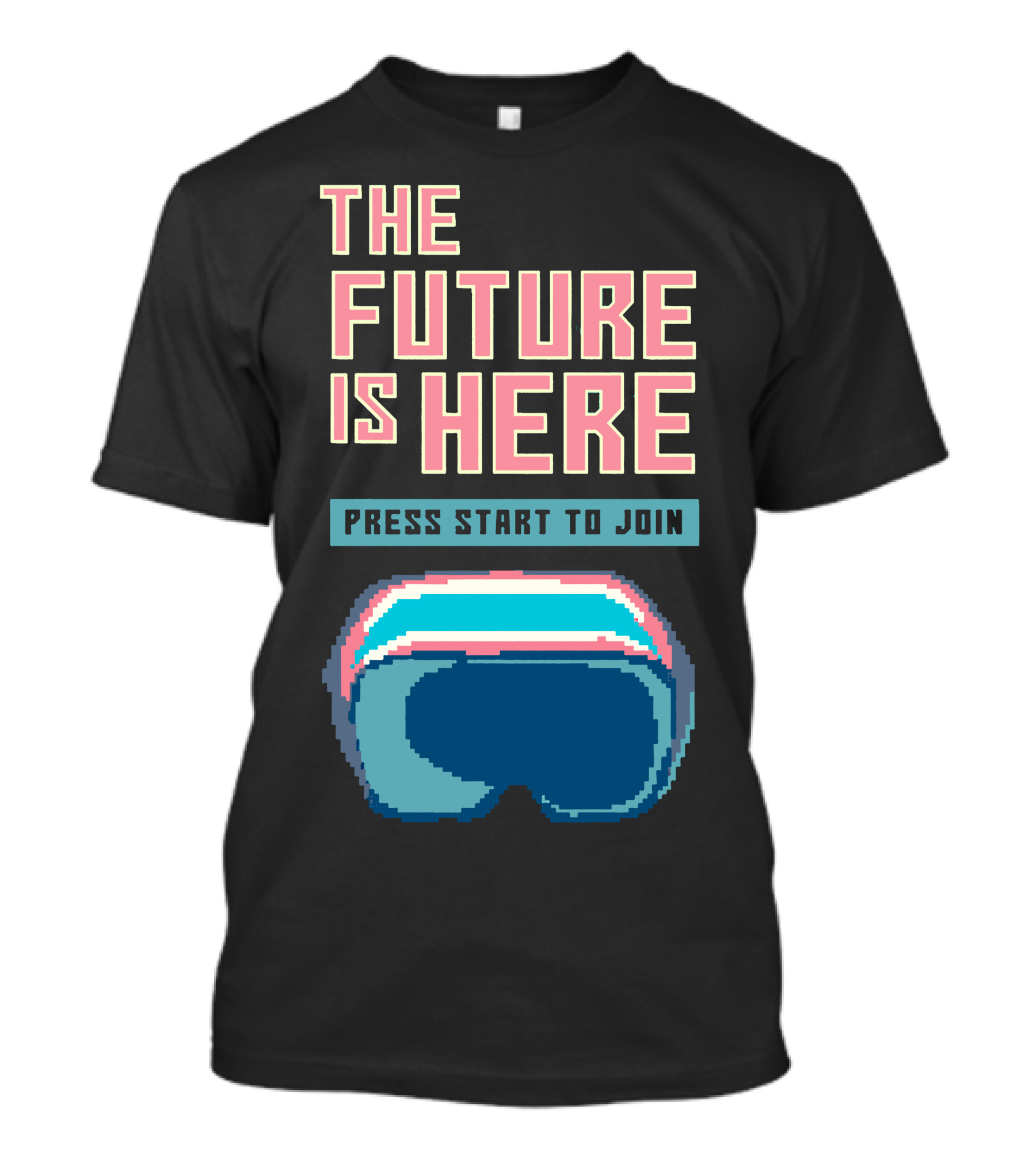 The Future Is Here Press Start To Join Retro Gaming Visor T-Shirt