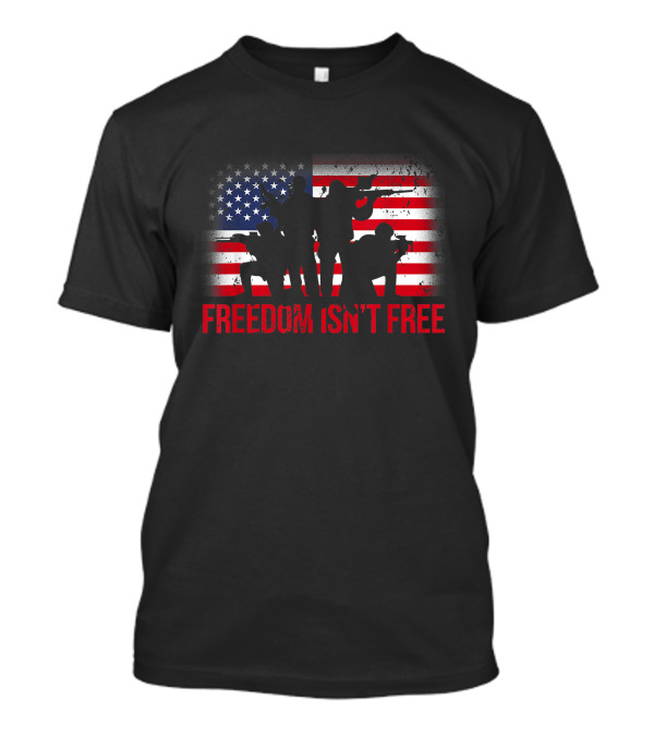 Usa 4Th Of July Freedom Isn't Free Veteran American Flag T-Shirt
