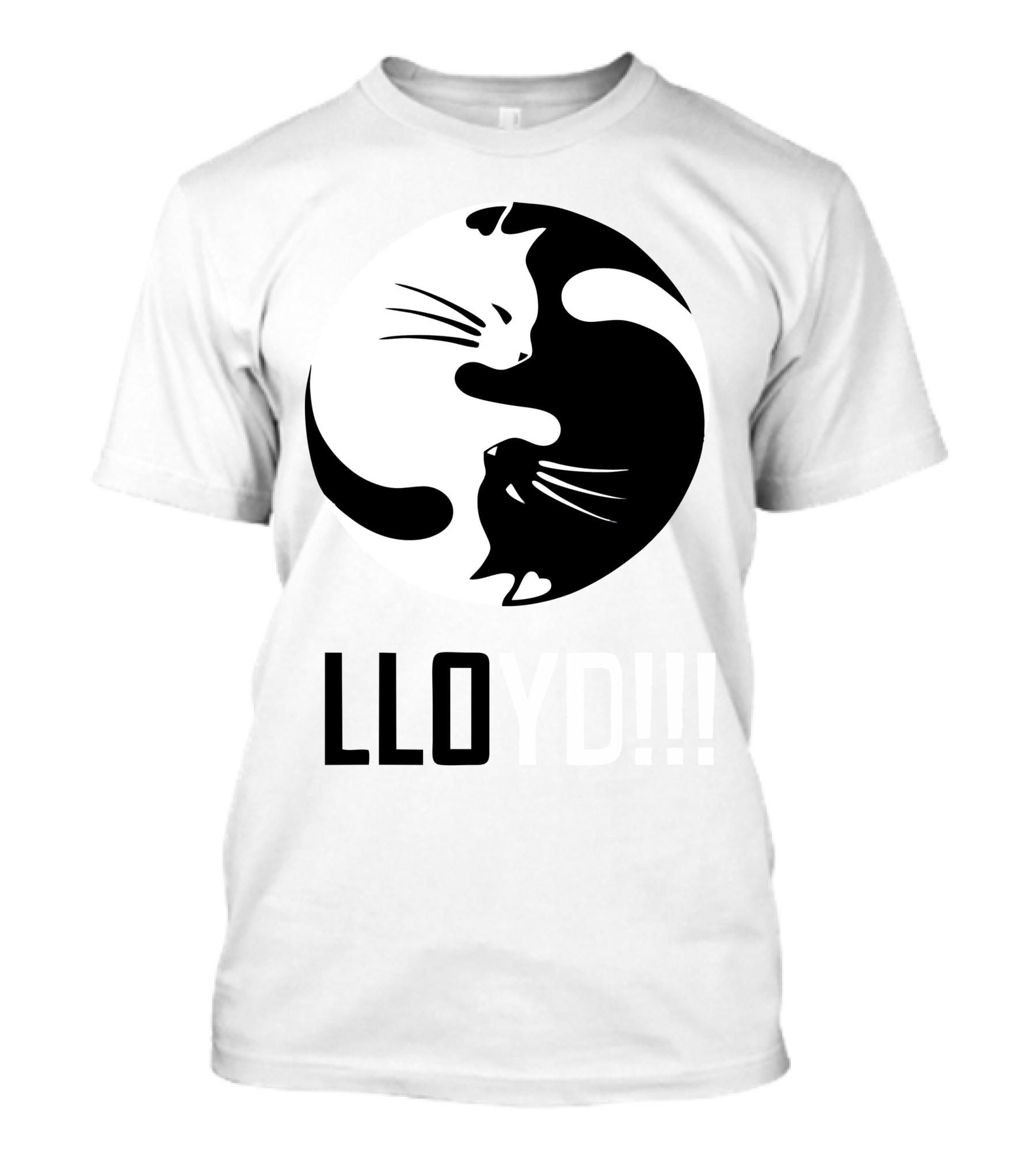 LLOYD Yin Yang Cat Symbol T-Shirt