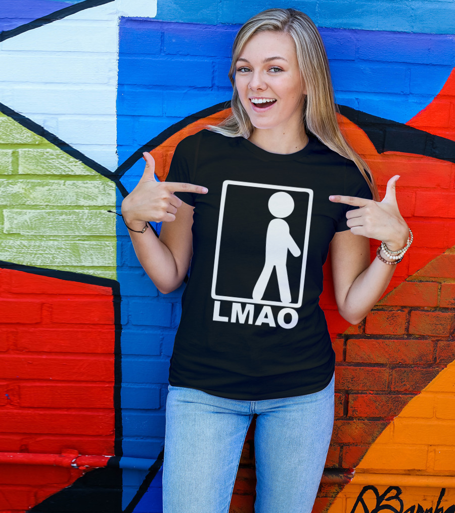 LMAO Stickman Symbol Walking Joke T-Shirt