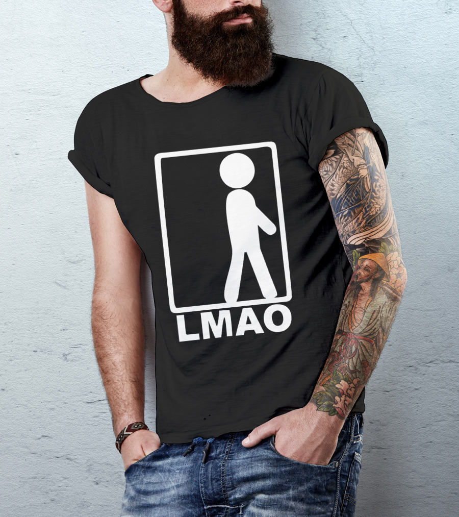 LMAO Stickman Symbol Walking Joke T-Shirt