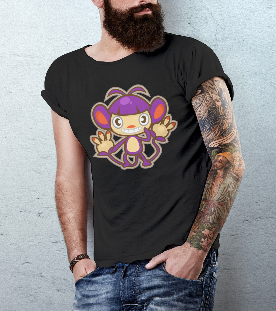 Aipom Pokémon Purple Monkey Character T-Shirt