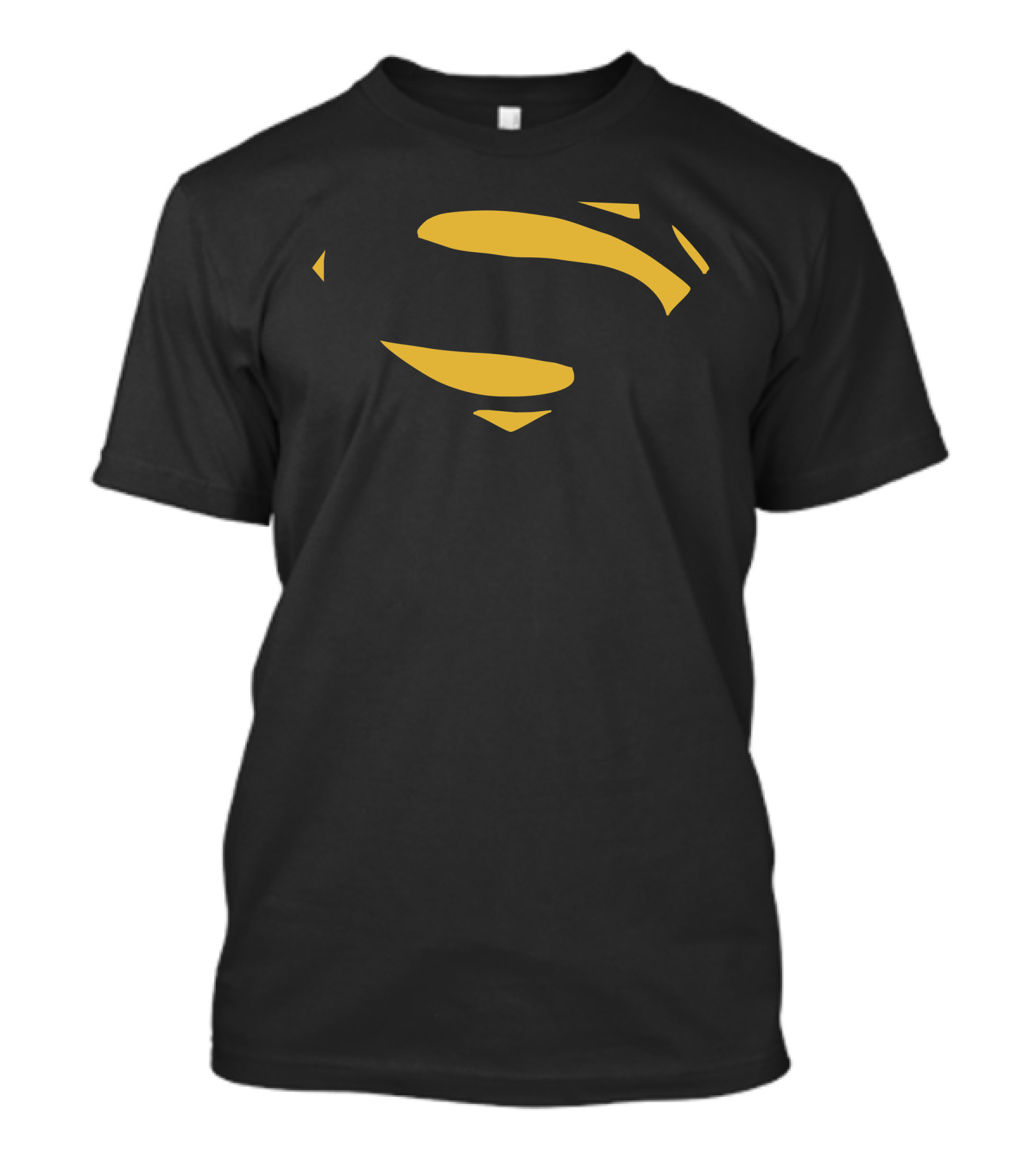 Man Of Steel Superman Logo Black And Yellow T-Shirt