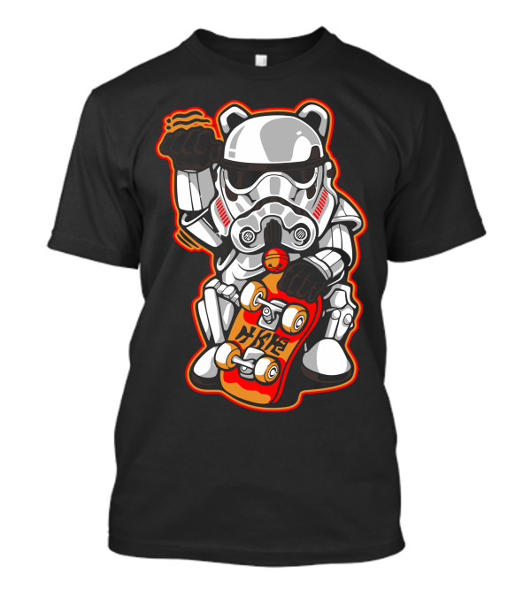 Maneki Trooper Skateboard Stormtrooper Mashup T-Shirt