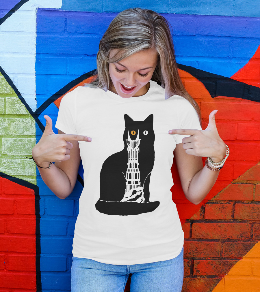 Barad Purr Eye Of Sauron Cat T-Shirt
