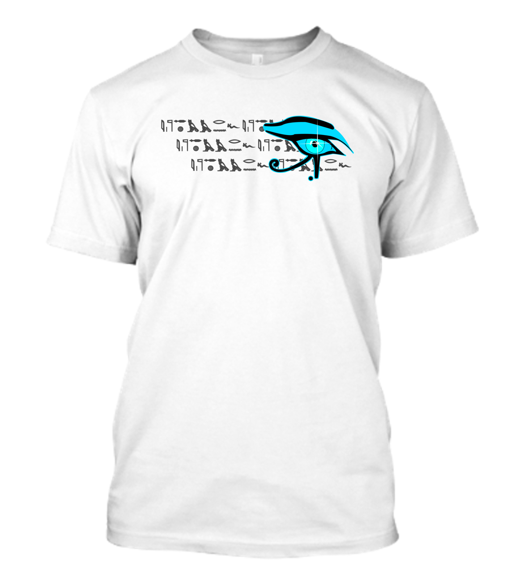 Eye Of Ammun Hieroglyphic Nile Blue Wadjet Eye T-Shirt