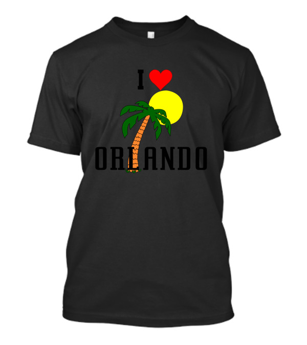 I Love Orlando Florida Palm Tree Sun T-Shirt