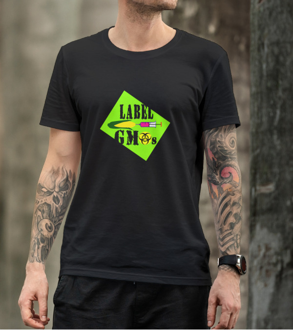 LABEL GMOs Corn Syringe Biohazard T-Shirt