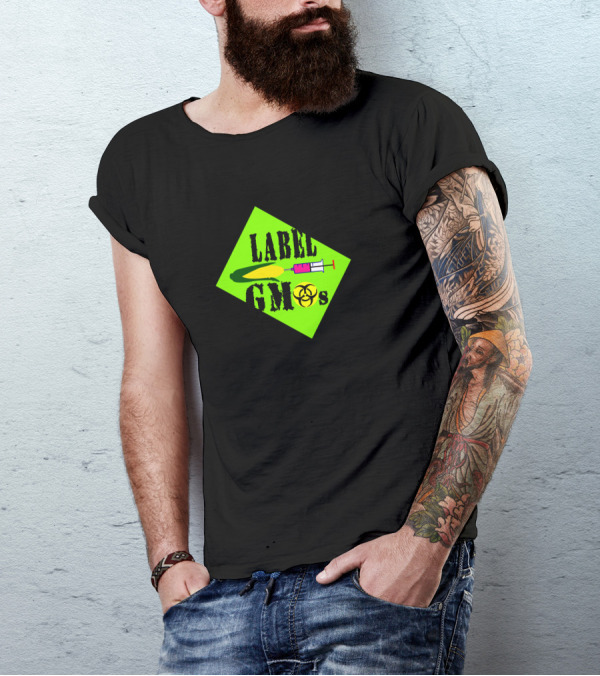 LABEL GMOs Corn Syringe Biohazard T-Shirt
