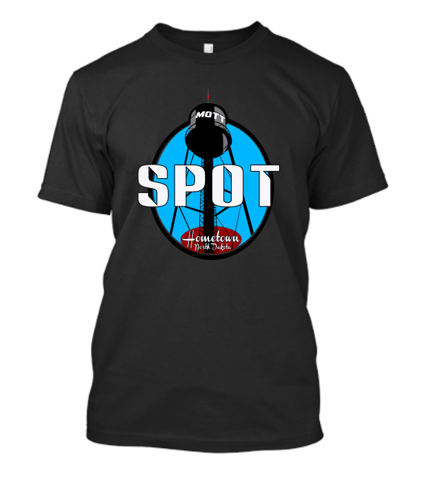 Mott Spot Hometown North Dakota Watertower T-Shirt
