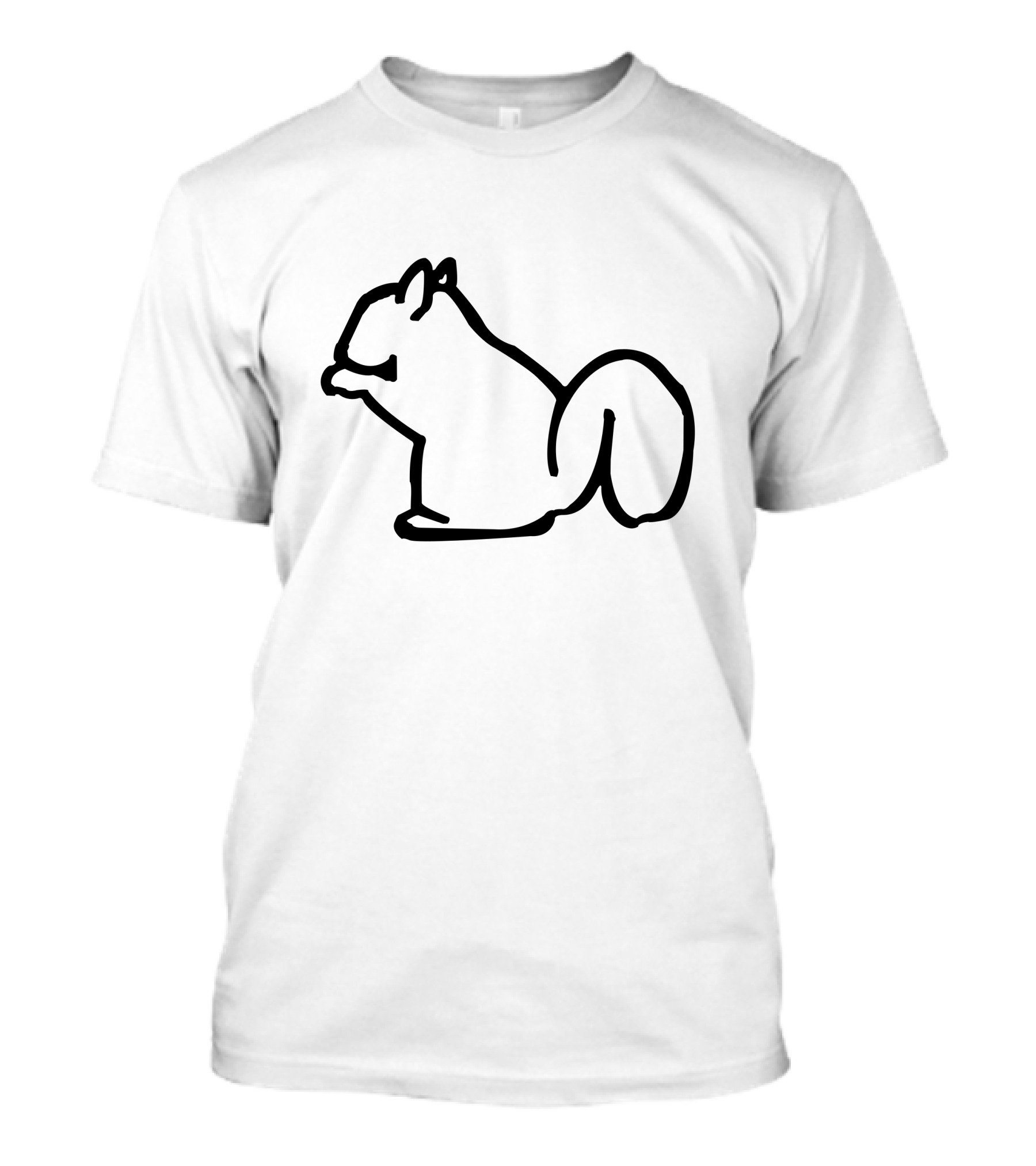 Outline Of Evil Squirrel T-Shirt