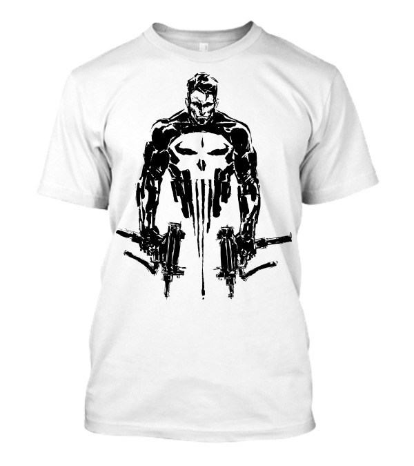 Punisher Skull With Dual Guns Marvel T-Shirt