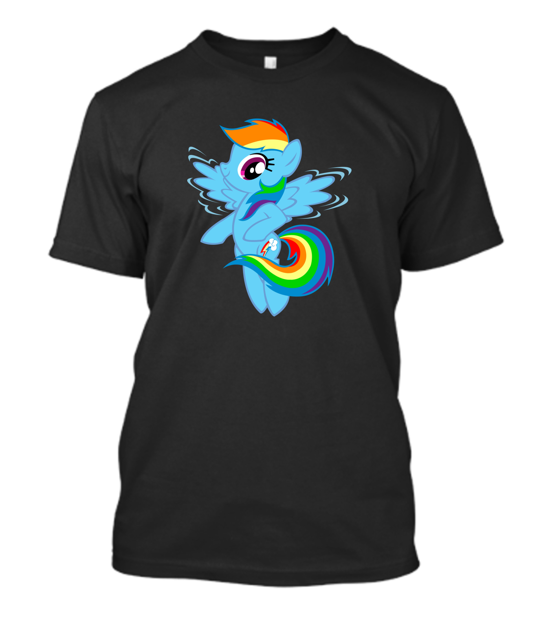 Rainbow Dash My Little Pony Flying Rainbow Mane And Tail T-Shirt